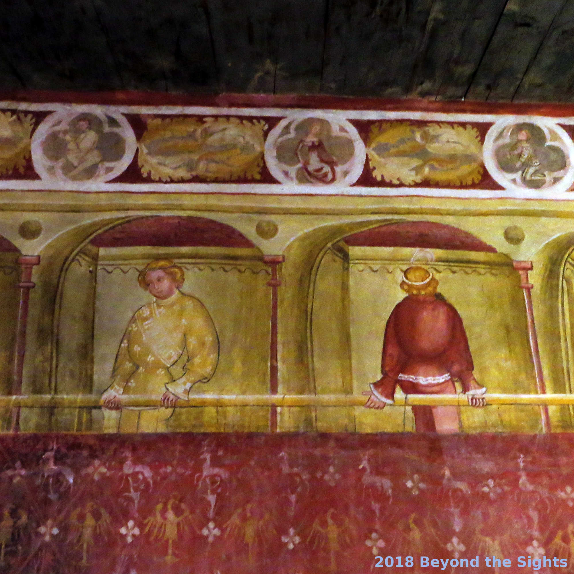 Detail of the bath-fresco